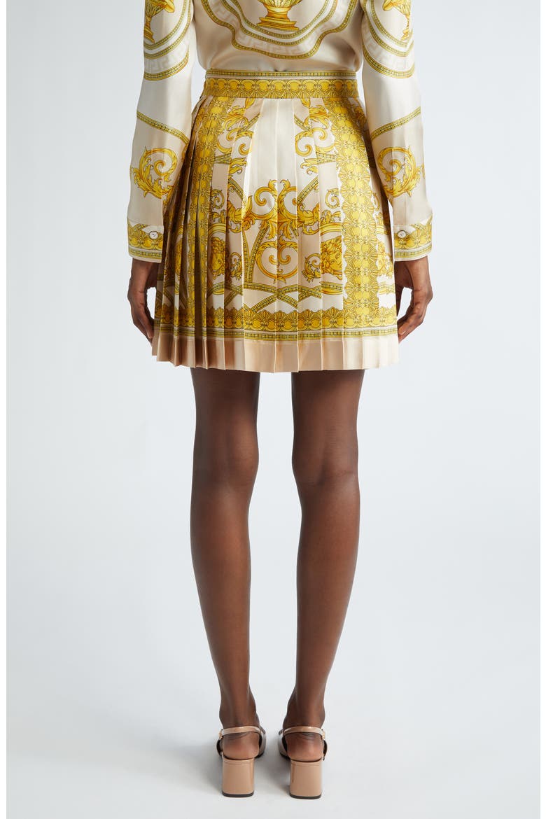 Coupe des Dieux Silk Pleated Skirt, Alternate, color, 5K520-BEIGE LIGHT BEIGE GOLD