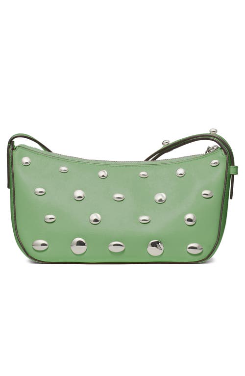 Kate Spade New York Halo Studded Fine Grain Leather Crossbody In Green