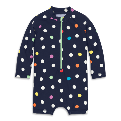 PRIMARY PRIMARY BABY ONE-PIECE RASH GUARD IN CONFETTI DOTS 