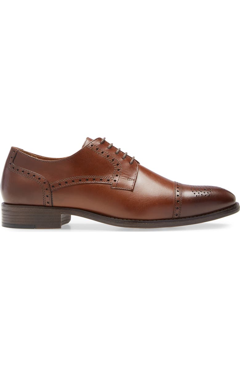 Johnston & Murphy Lewis Cap Toe Derby, Alternate, color, Tan