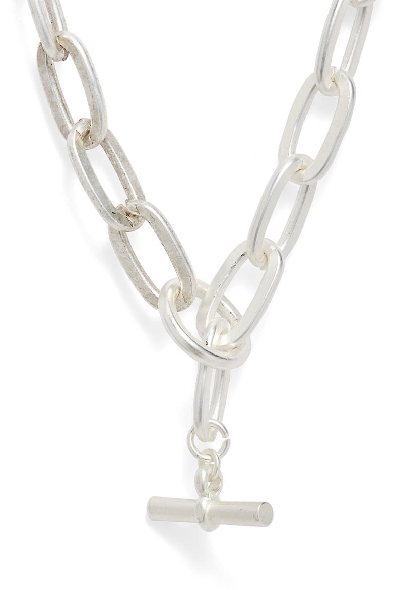 Long Link Necklace, Alternate, color, SILVER