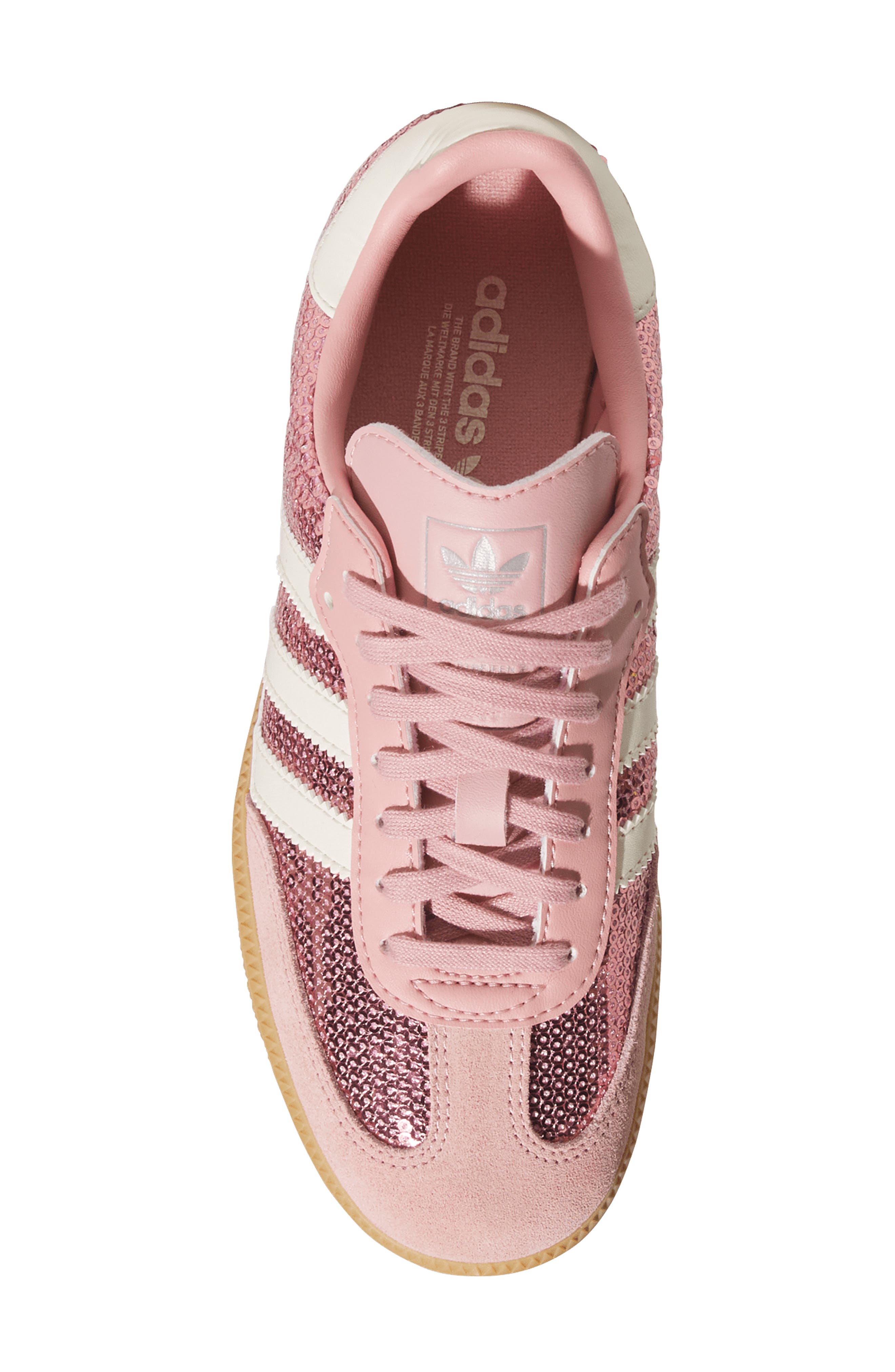 Kids' Samba OG Sneaker, Alternate, color, MAUVE/ CREAM/ GREY METALLIC
