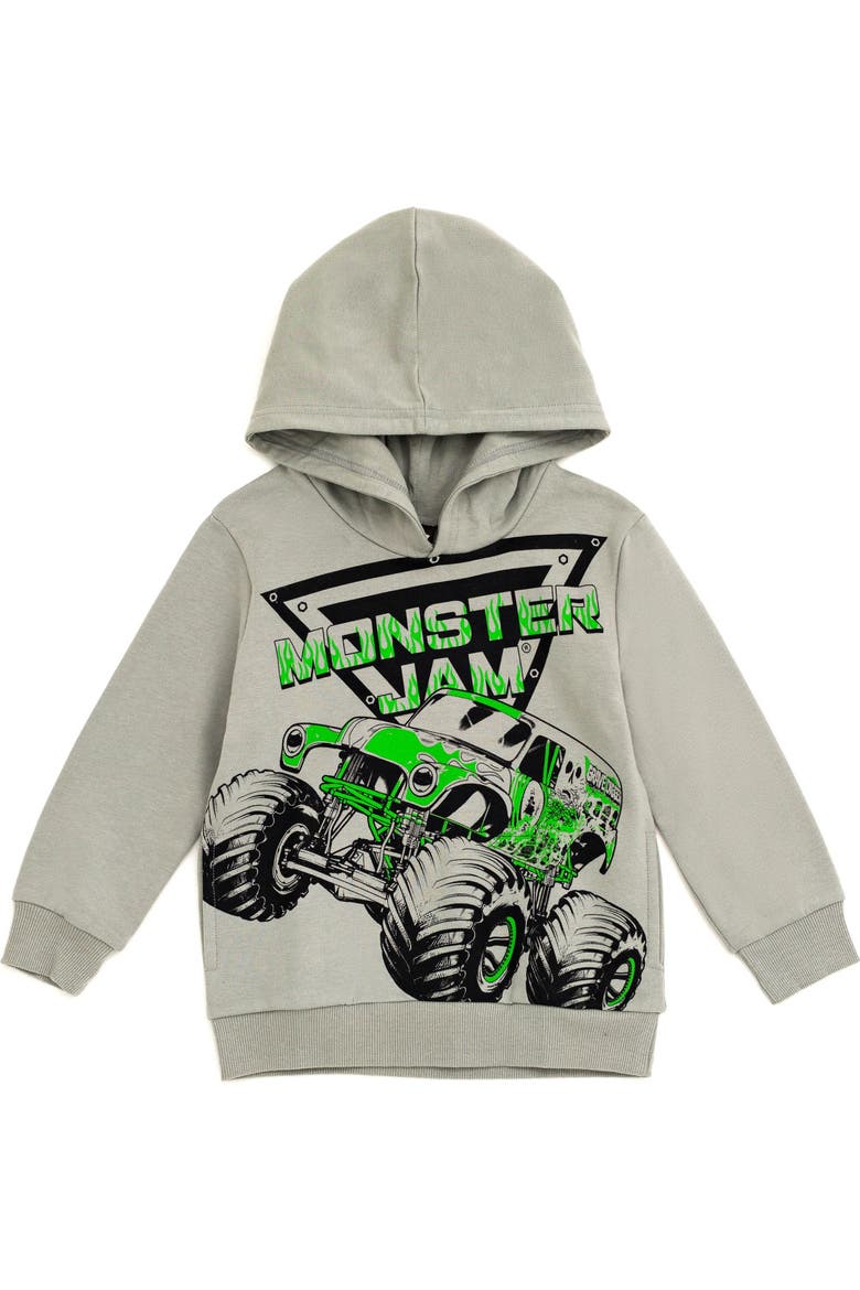 Fleece 2-Piece Hoodie and Pants Set, Alternate, color, Grey Grave Digger