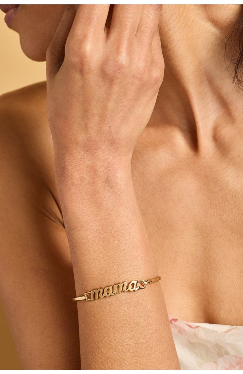 Alex and Ani 'Mama' Tension Cuff Bracelet, Alternate, color, Gold