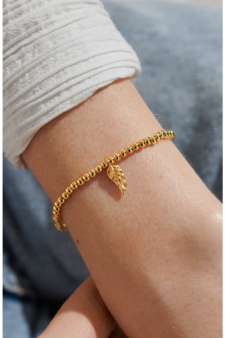 A Little 'Prayer' Bracelet in Gold-Tone Plating, Alternate, color, Metallic Gold