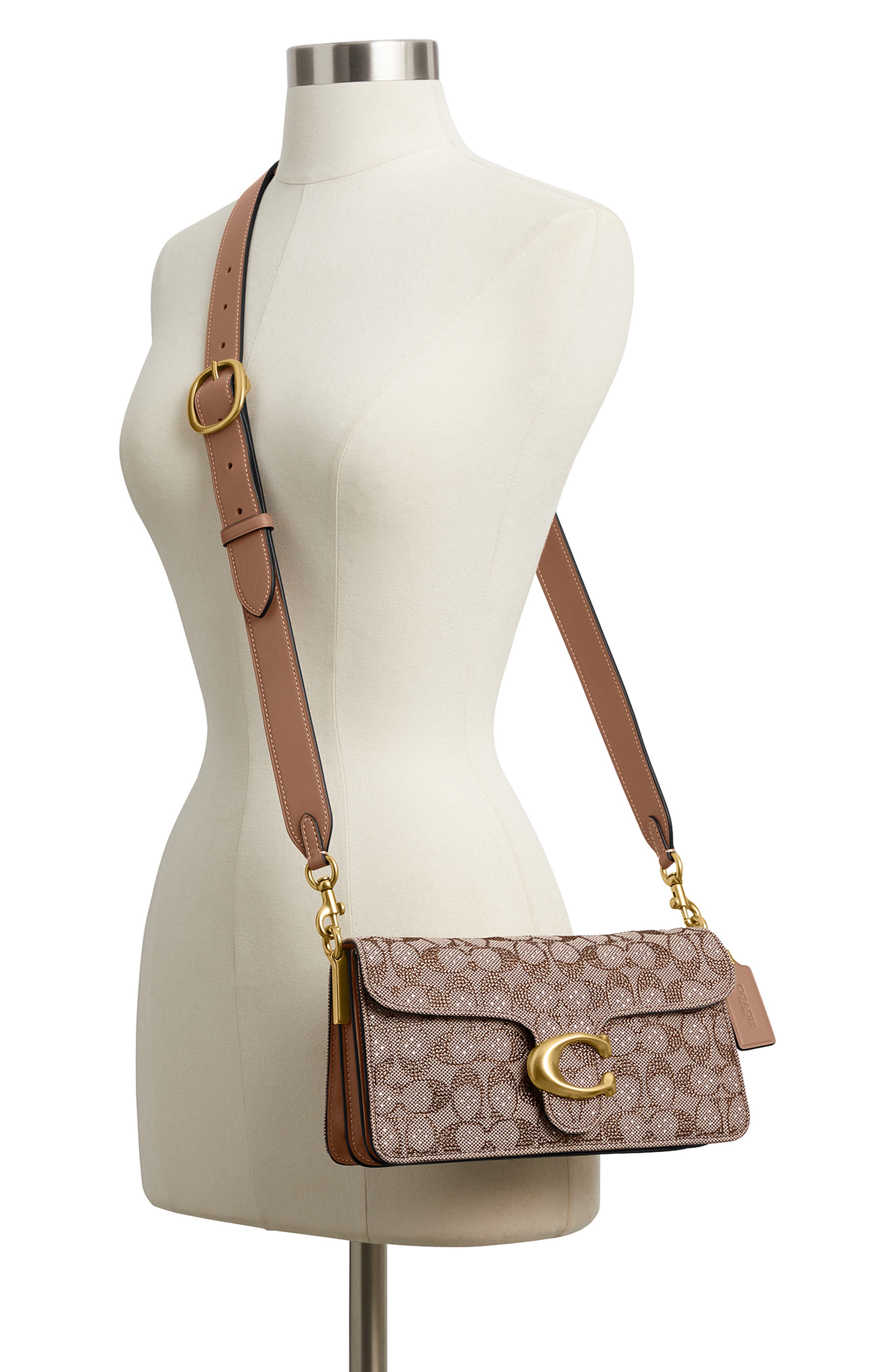 COACH Tabby 26 Signature Crystal Jacquard Shoulder Bag, Alternate, color, 