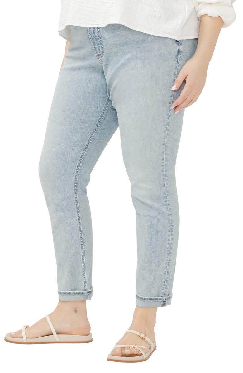 Silver Jeans Co. Girlfriend Jeans, Alternate, color, Indigo