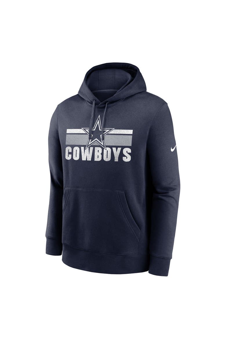 Men's Nike Navy Dallas Cowboys Club Fleece Pullover Hoodie, Alternate, color, Navy