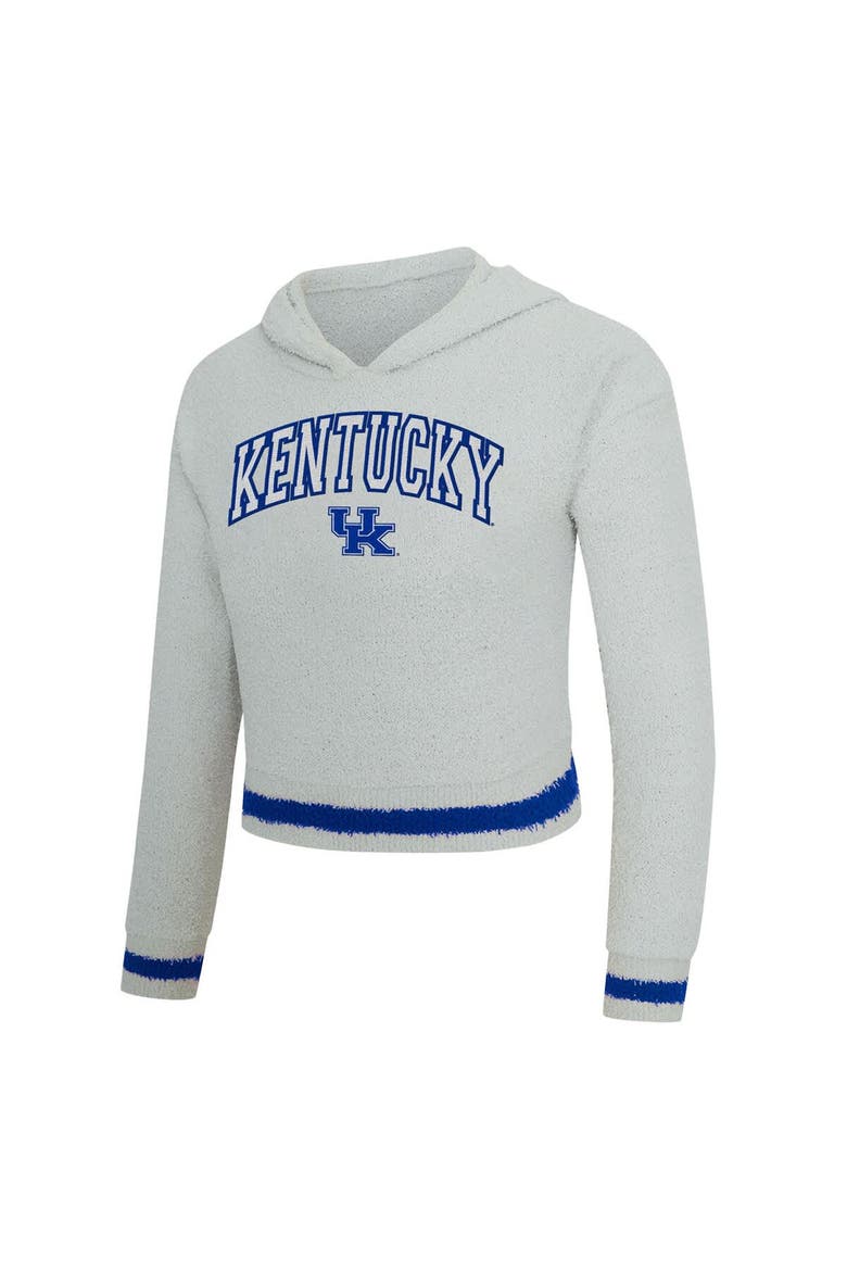 Women's Concepts Sport Gray/Royal Kentucky Wildcats Whitley Long Sleeve Hoodie Top & Shorts Set, Alternate, color, Gray