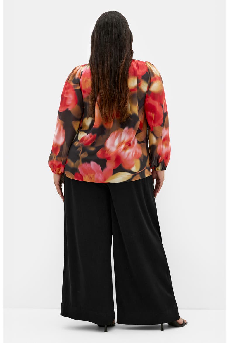 Celine Print Tie Neck Top, Alternate, color, LOLLITA FLORAL