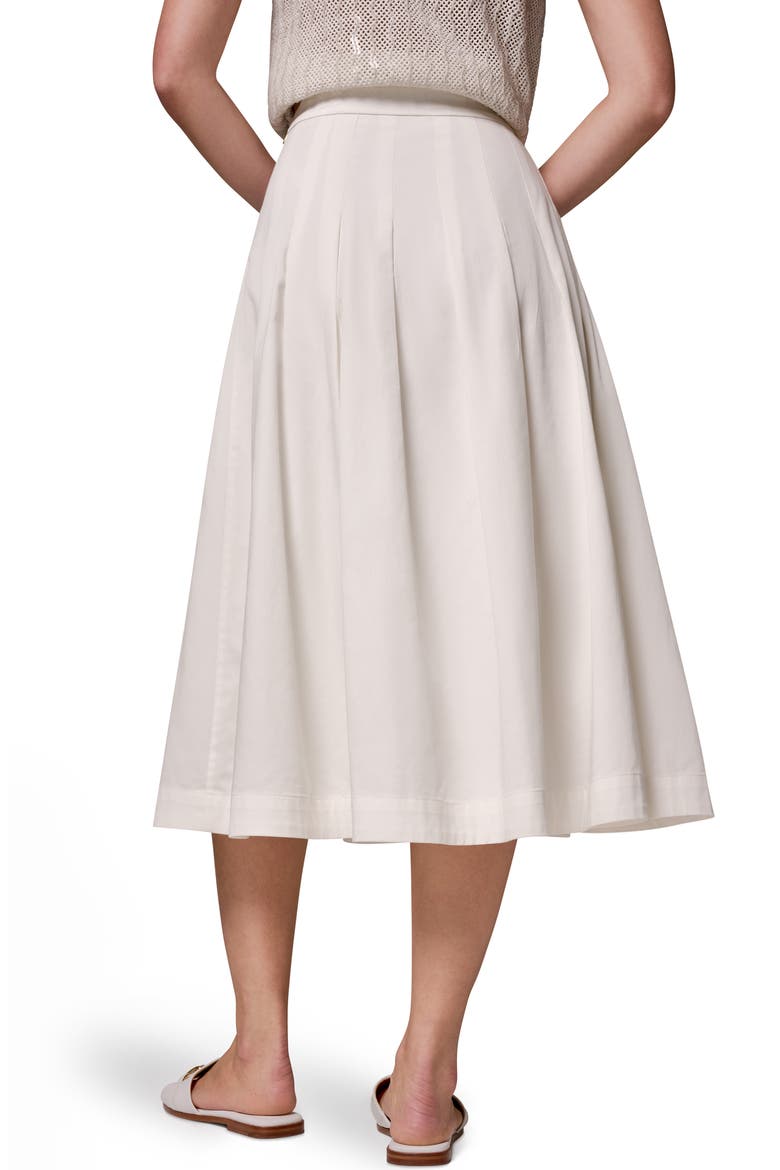 Pleated Midi Skirt, Alternate, color, CREAM