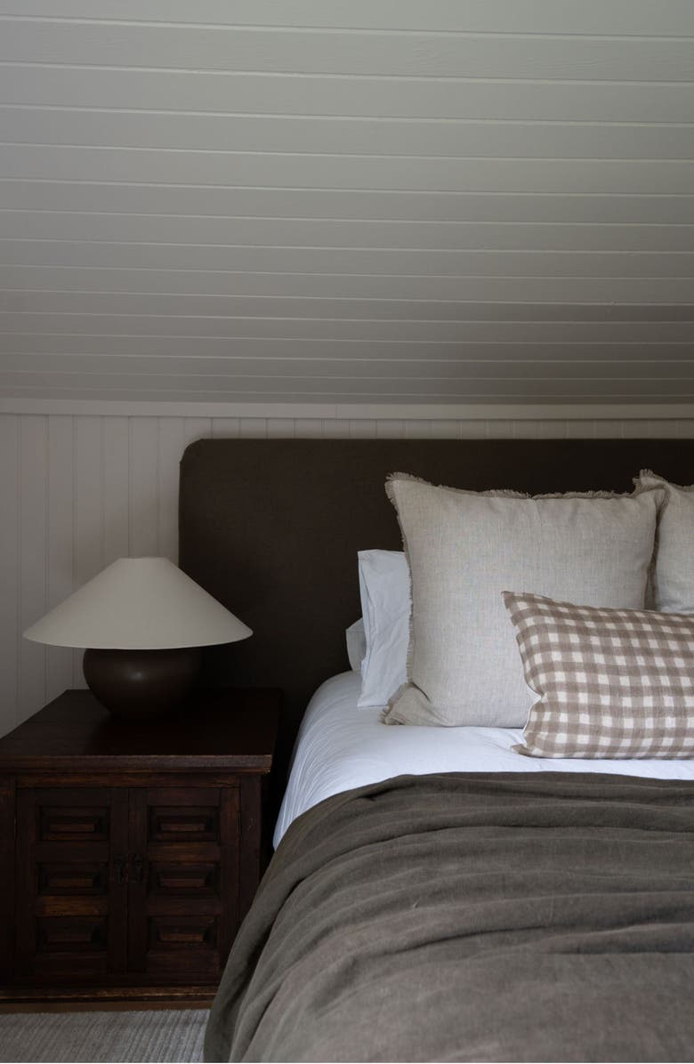 Linen & James Nora Natural Linen Fringe Pillow Cover, Alternate, color, Natural