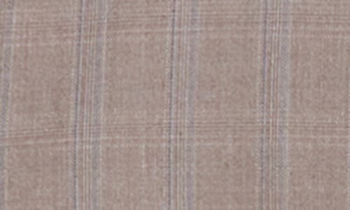Gino Vitale Slim Fit Plaid Double Breasted Suit In Light Brown