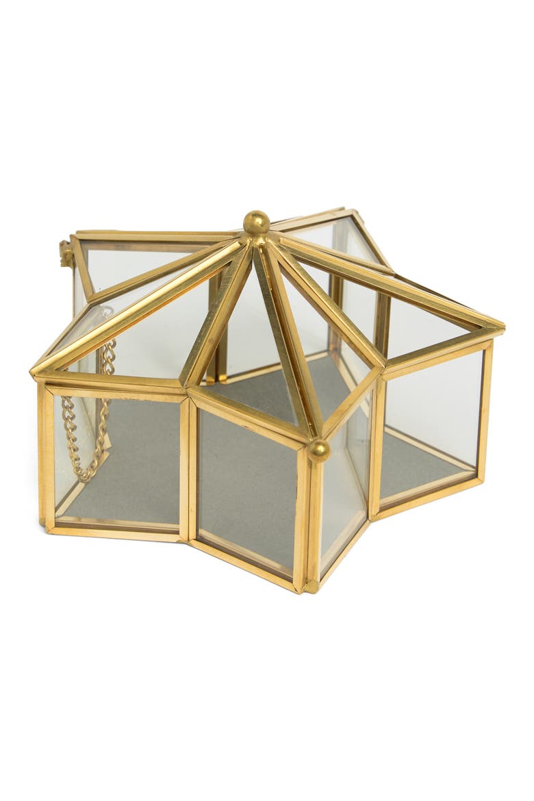 Star Glass Jewelry Box, Main, color, CLEAR- GOLD