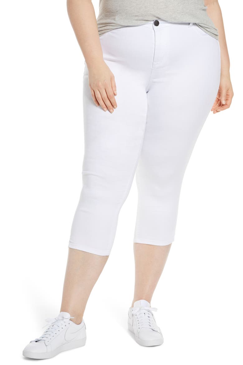 Slit Hem Super Crop Jeggings, Main, color, WHITE