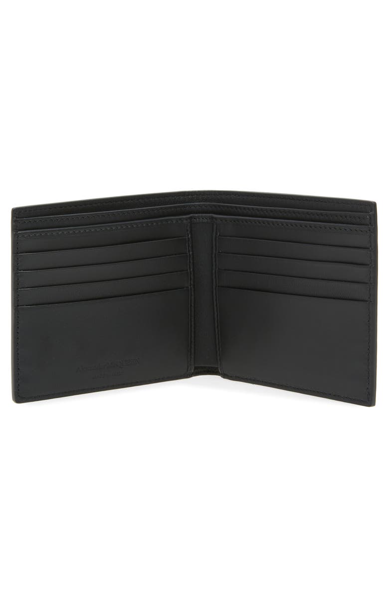 McQueen Alexander McQueen Graffiti Logo Leather Bifold Wallet, Alternate, color, 