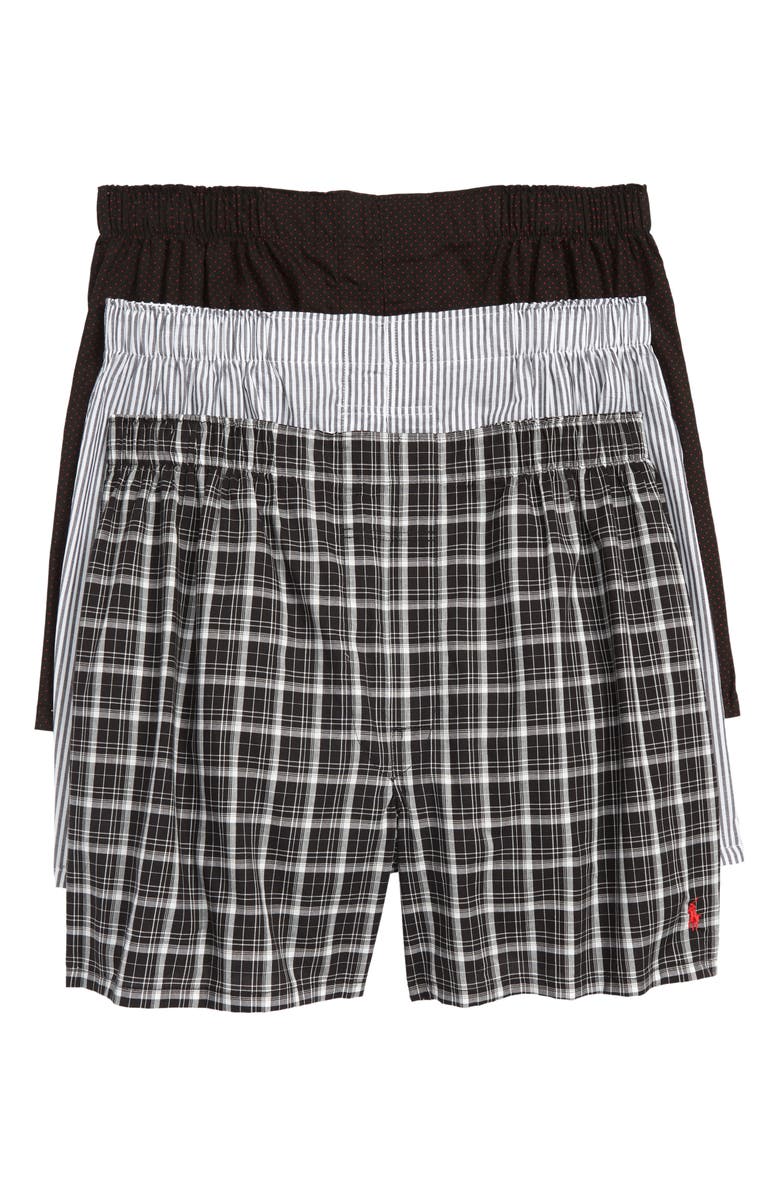 Polo Ralph Lauren 3-Pack Woven Cotton Boxers, Main, color, 