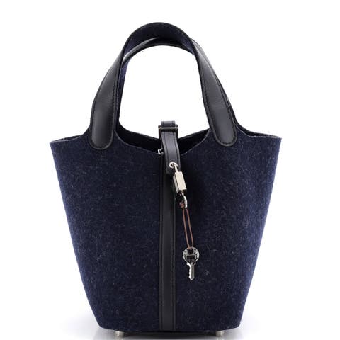 Picotin Lock Bag Felt with Leather PM