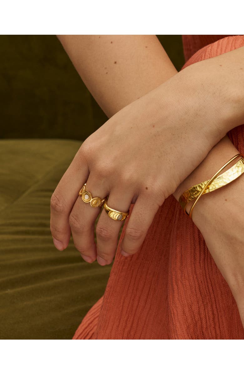 Ottoman Hands Moon Phase Stacking Ring, Alternate, color, Gold