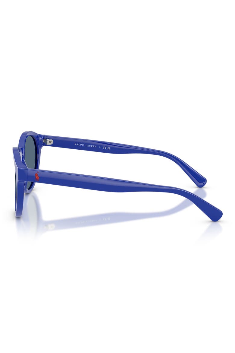51mm Round Sunglasses, Alternate, color, SHINY ROYAL BLUE / BLUE