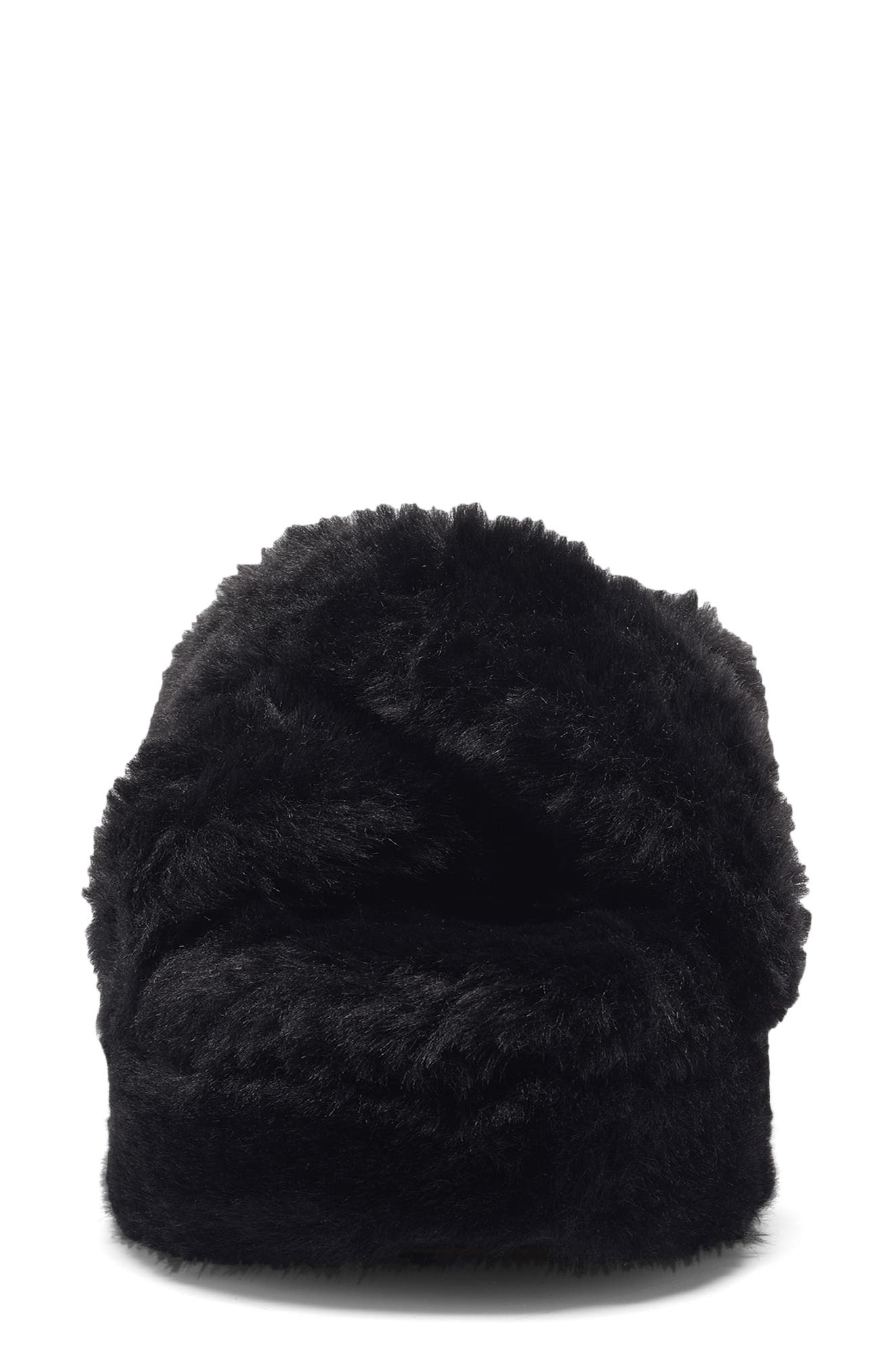 Jessica Simpson Talulla Faux Fur Platform Cozy Slip-On Sandal, Alternate, color, 