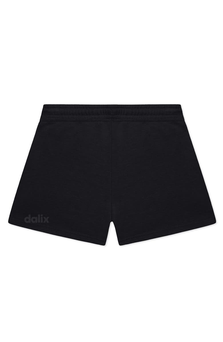 Dalix Womens Butterfly Midweight Washed Fleece Shorts, Alternate, color, Black