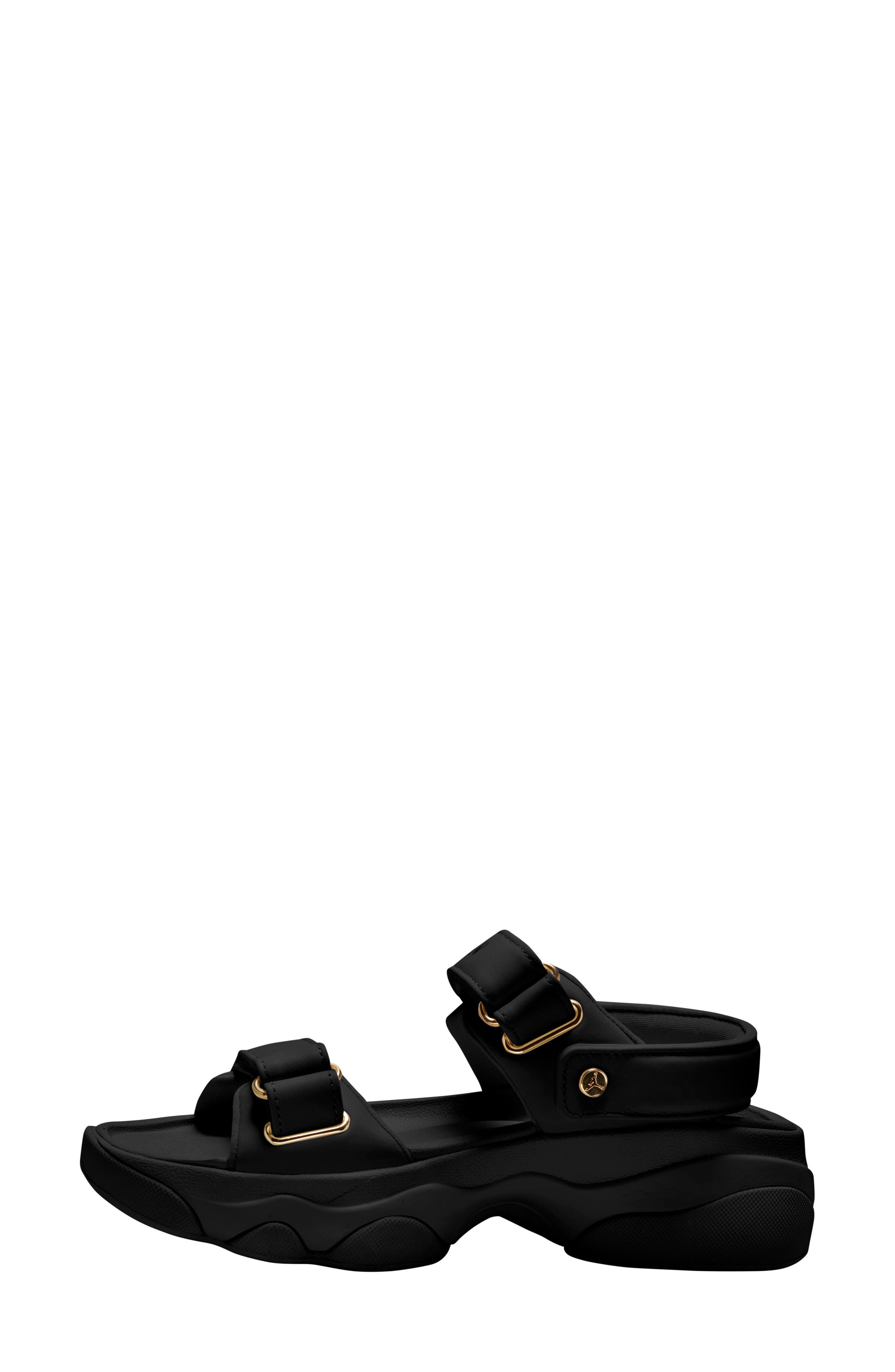 Jordan Deja Sandal, Alternate, color, 001 Black/M Gold