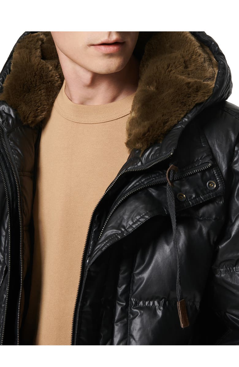 Andrew Marc Kincaid Quilted Down Coat with Faux Fur Trim, Alternate, color, 