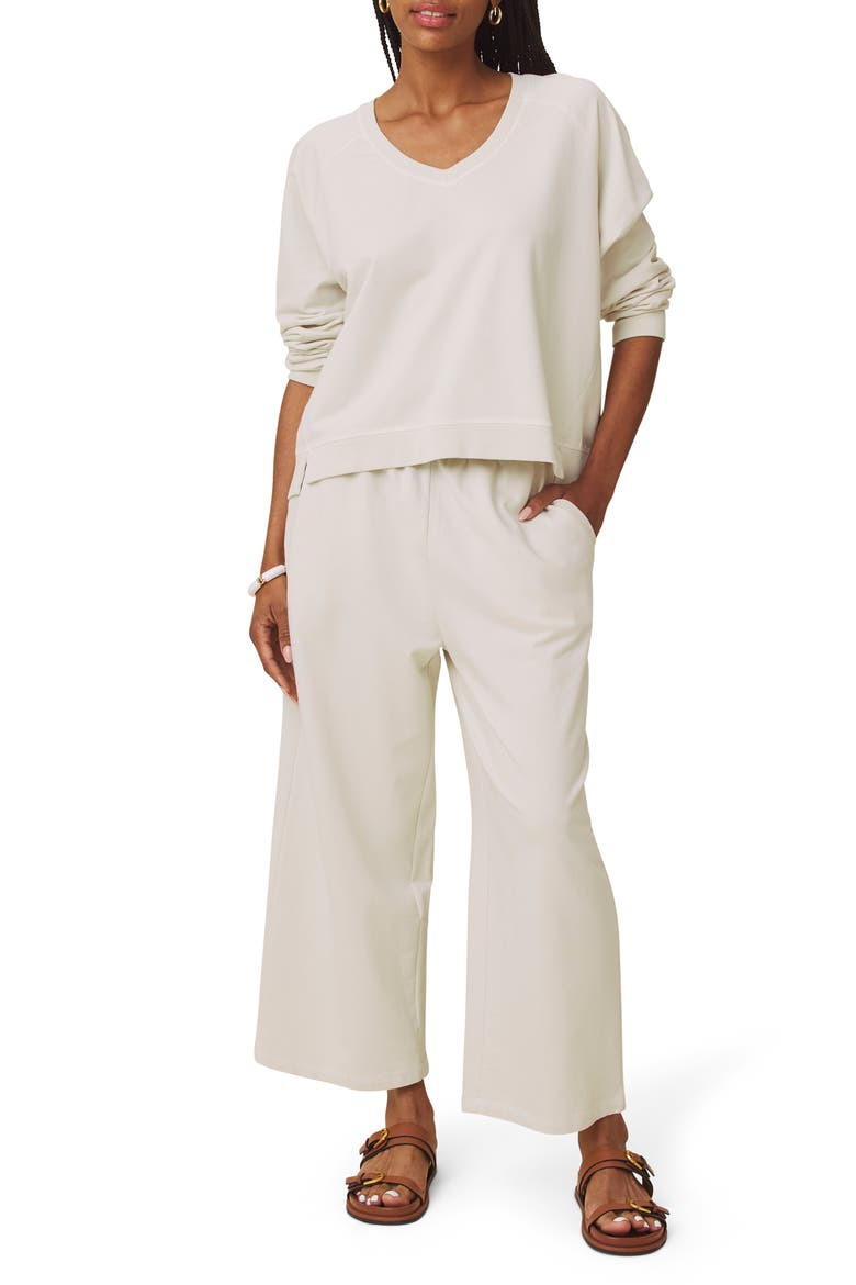 Palmer Wide Leg Sweatpants, Alternate, color, PALE OAK WHITE