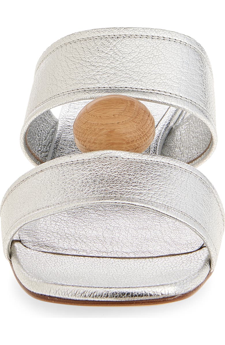 Pedro Garcia Eris Leather Slide Sandal, Alternate, color, Silver Petitgrain/ Ash