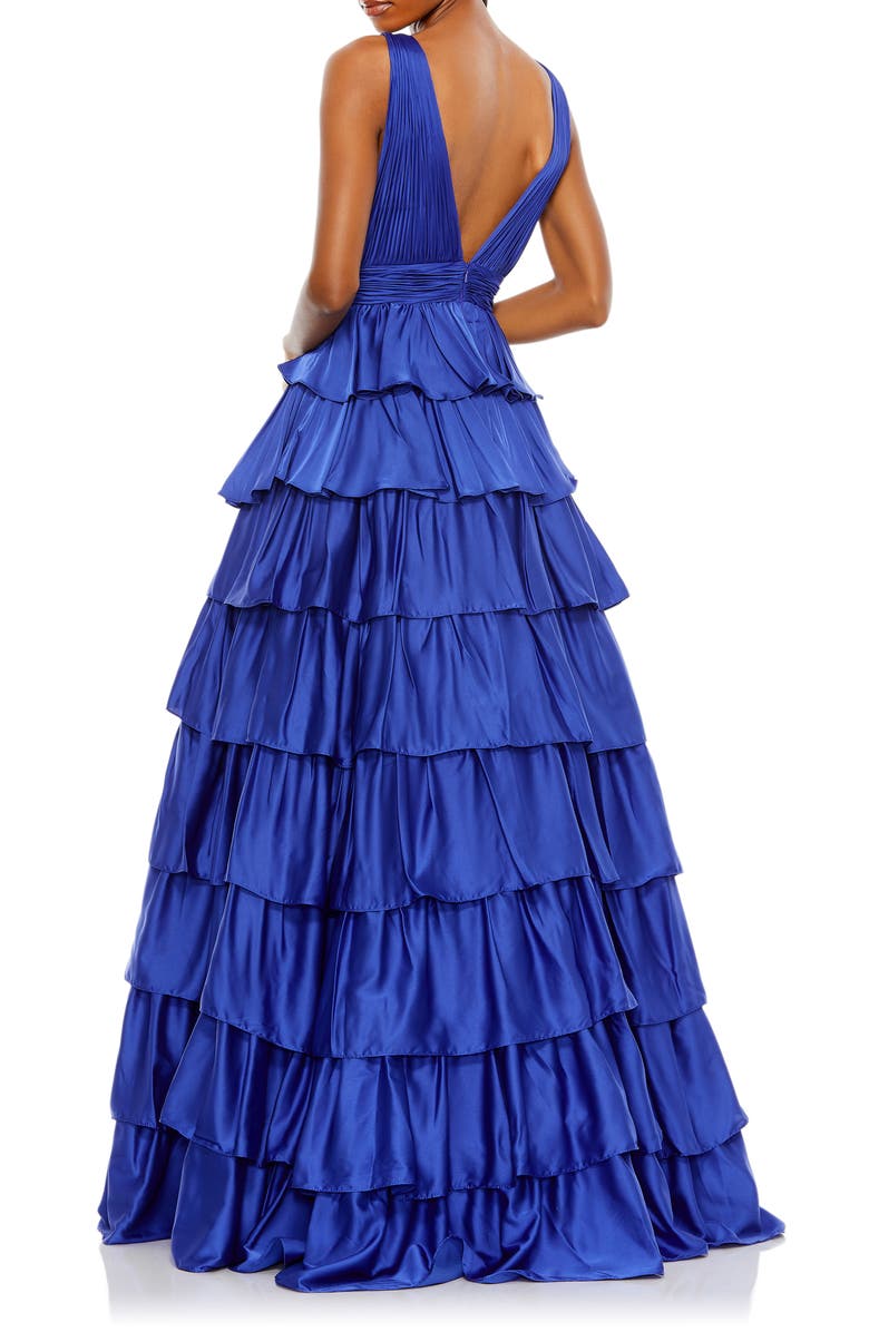 Mac Duggal Ruffle Tiered Sleeveless Gown, Alternate, color, 
