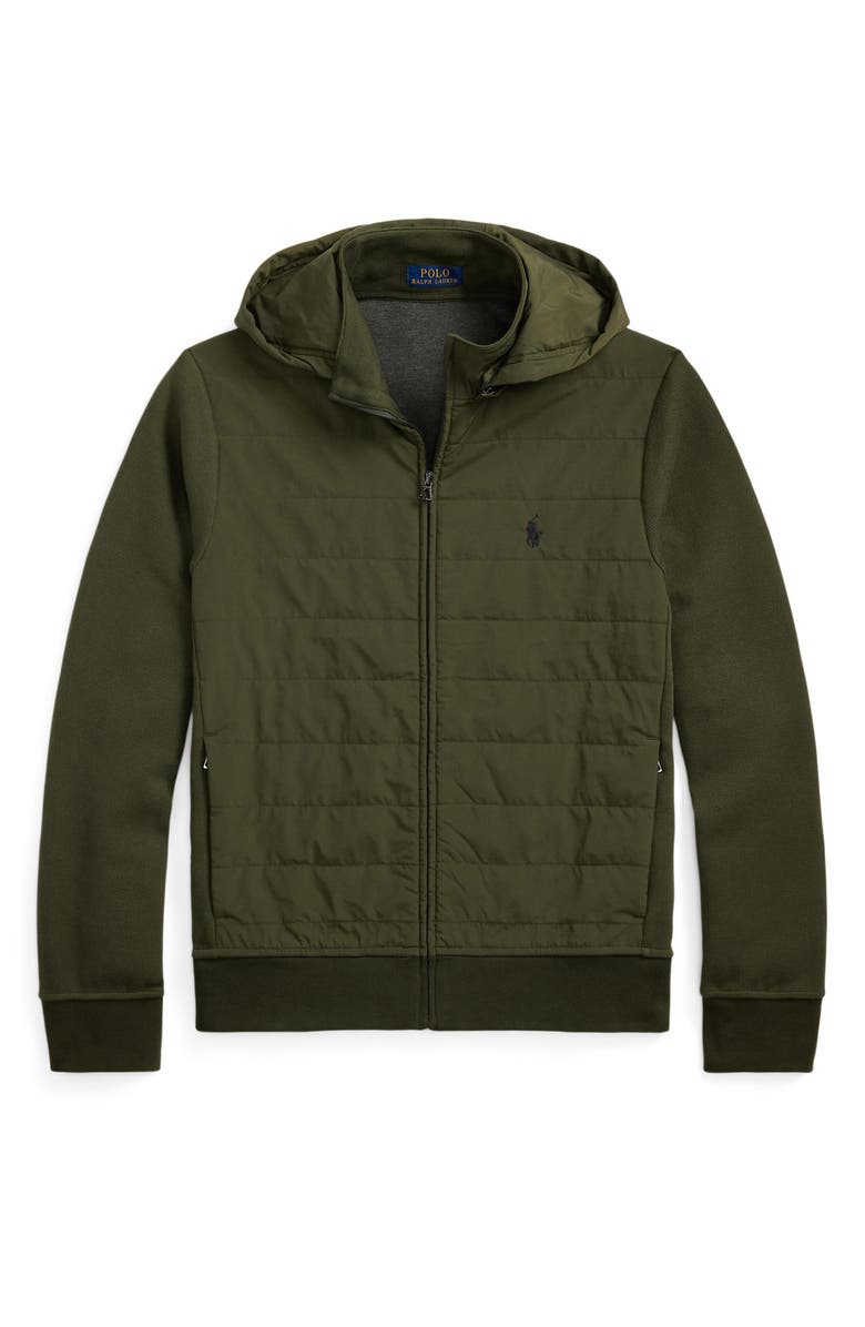 Polo Ralph Lauren Mixed Media Hooded Jacket, Alternate, color, 