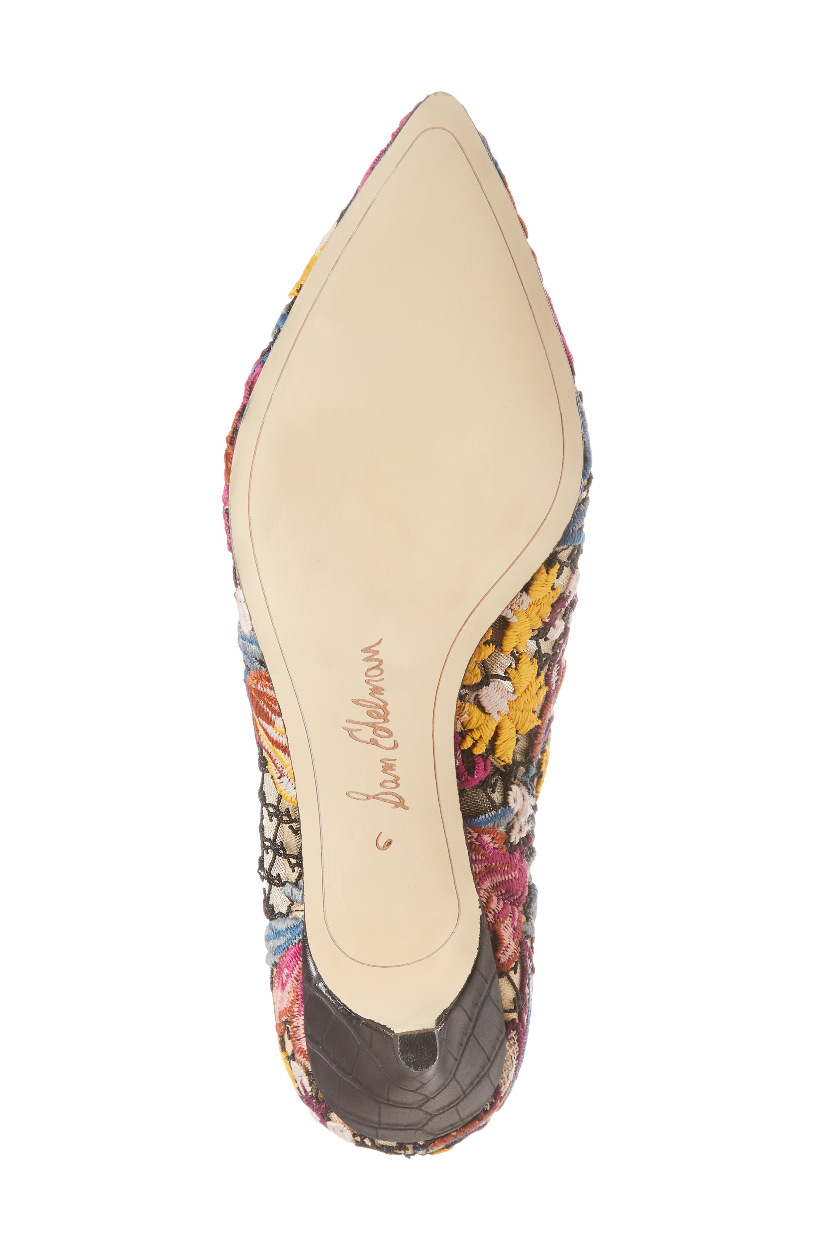 Kinzey Pointy Toe Bootie, Alternate, color, BRIGHT MULTI FLORAL LACE