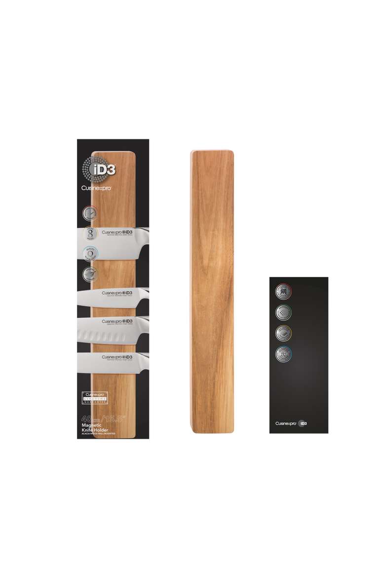 iD3® Magnetic Knife Holder 15.5" Acacia, Alternate, color, Black
