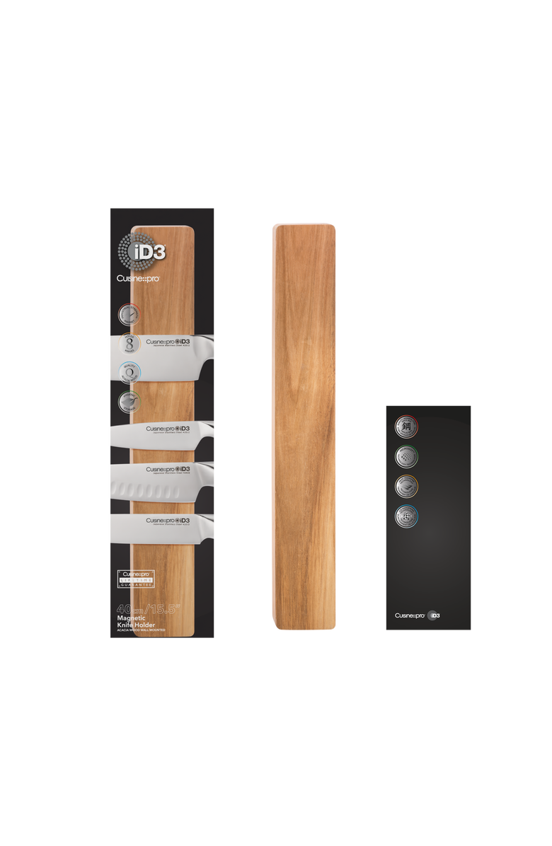 Cuisine::pro<sup>®</sup> iD3<sup>®</sup> Magnetic Knife Holder 15.5" Acacia, Alternate, color, Black
