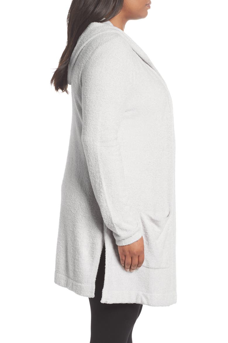CozyChic Lite® Coastal Hooded Cardigan, Alternate, color, SILVER/ PEARL HEATHER