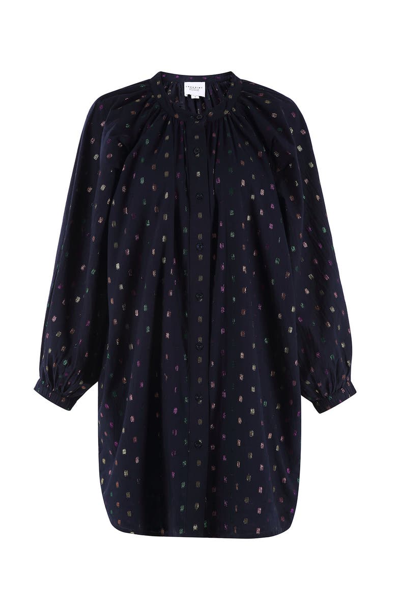 The Minka Dress, Main, color, Navy Lurex