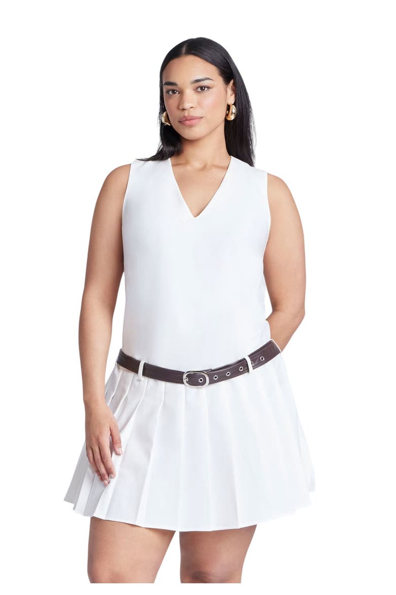 Pleated Mini Dress With Belt, Alternate, color, SUGAR SWIZZLE