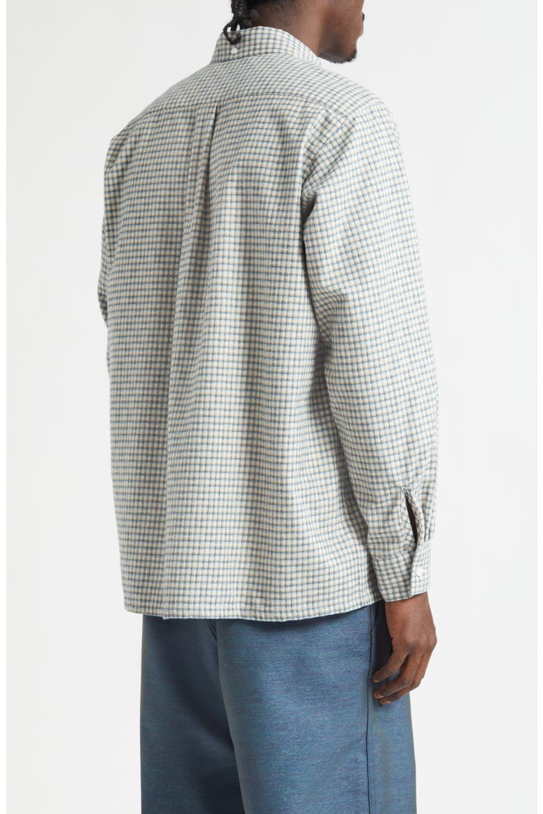 Plaid Dobby Button-Down Shirt, Alternate, color, WHITE