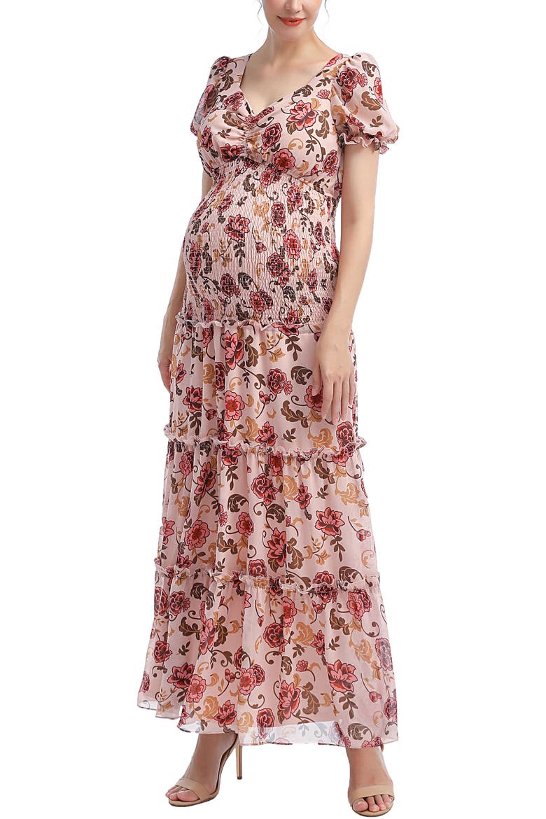 Aoife Maternity Maxi Dress, Alternate, color, Multicolored