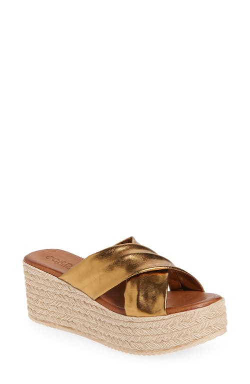 Cordani Bella Espadrille Wedge Sandal in Bronze Leather  product