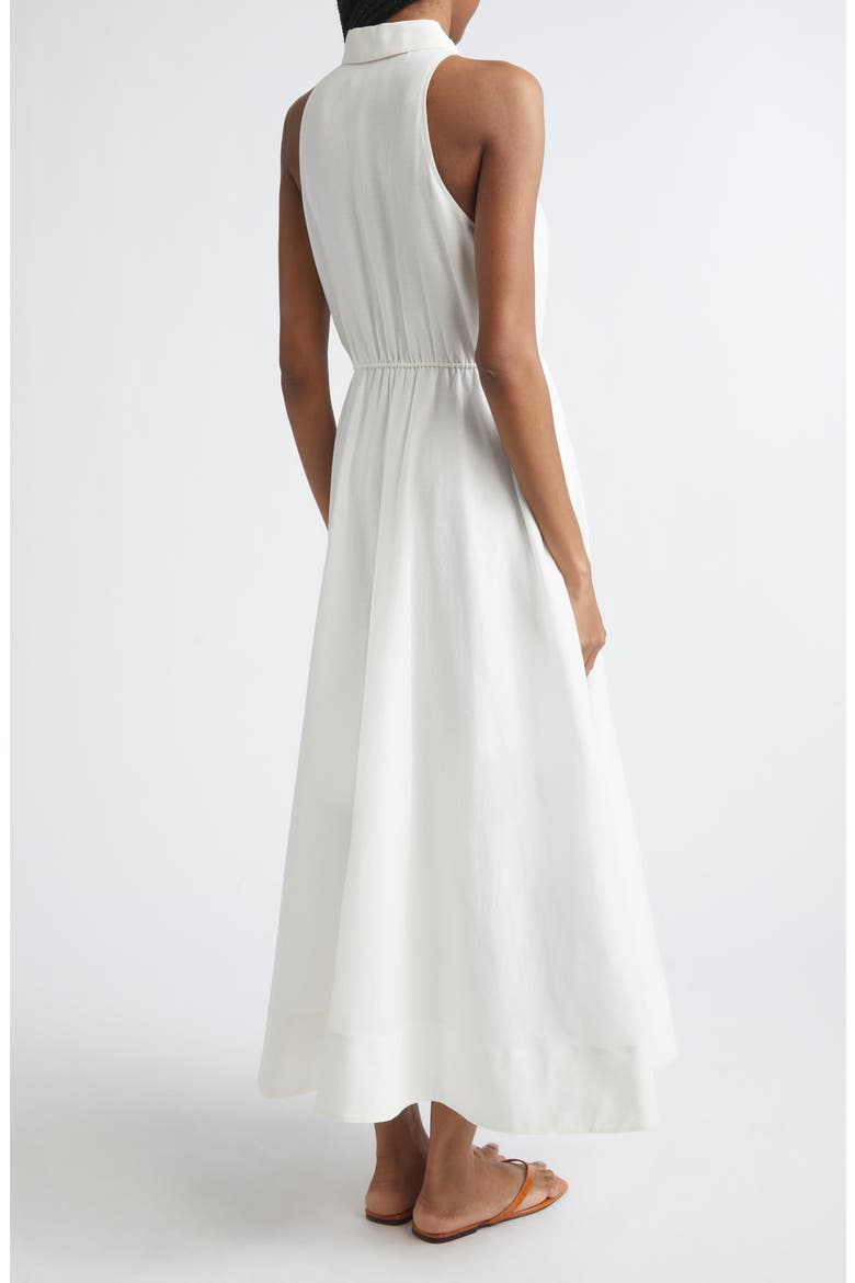 Tiana Sleeveless Linen & Cotton Shirtdress, Alternate, color, COCONUT