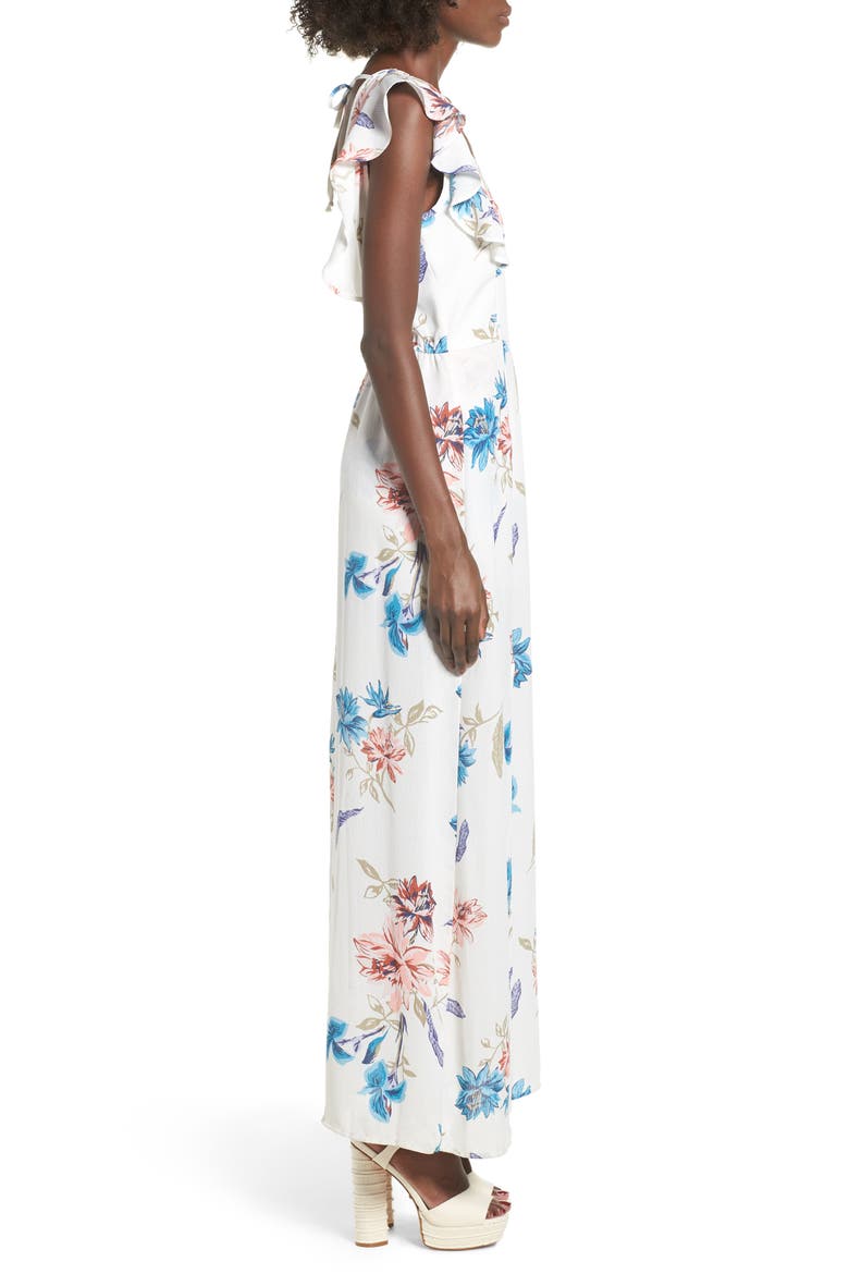 Floral Maxi Dress, Alternate, color, WHITE