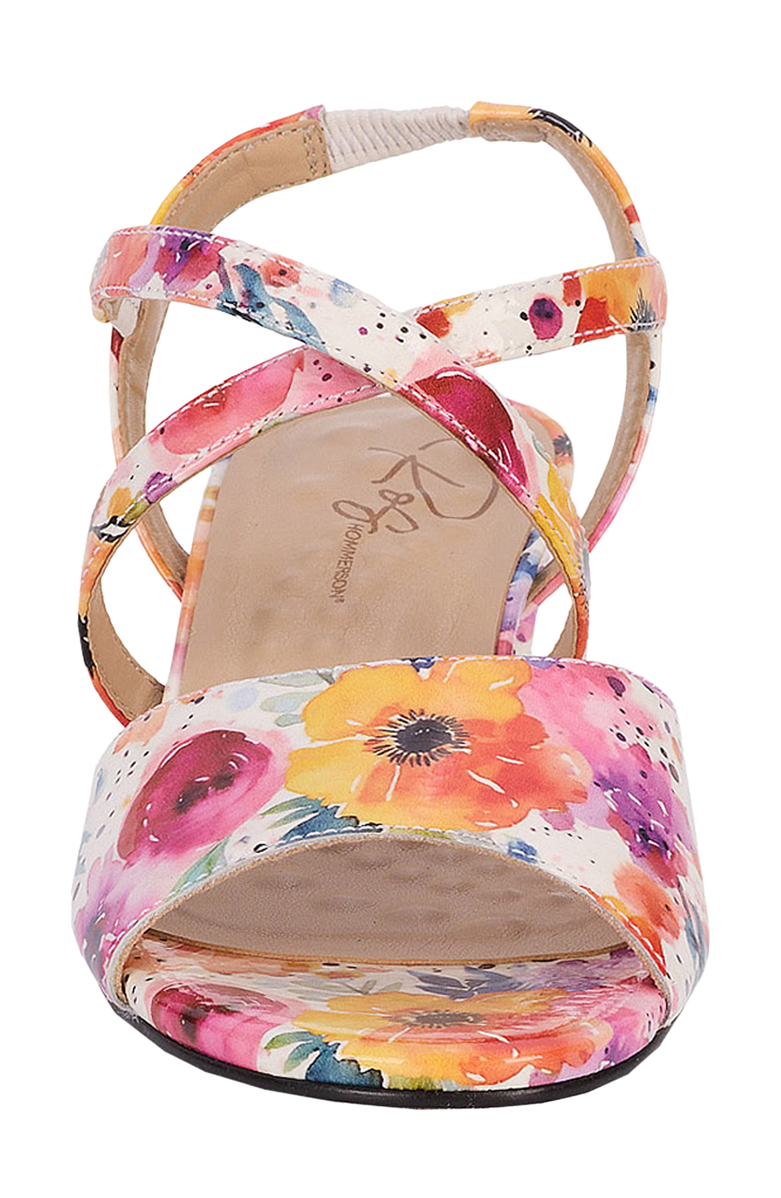 Liza Slingback Sandal, Alternate, color, TROPICAL FLORAL LEATHER