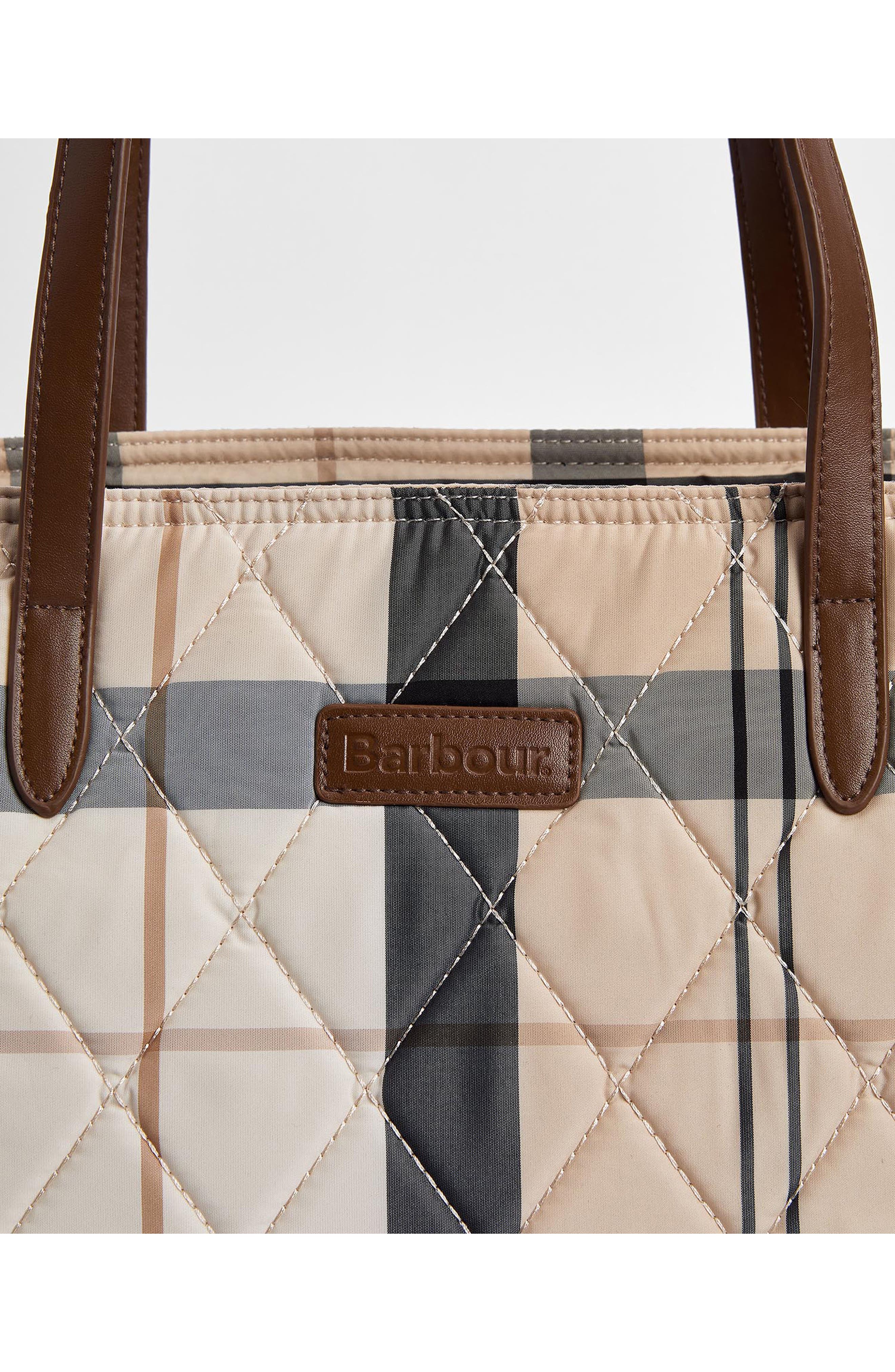 Barbour Wetherham Plaid Quilted Tote, Alternate, color, 