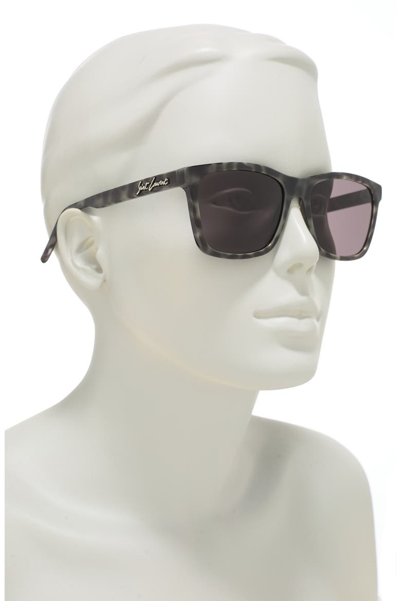 56mm Square Sunglasses, Alternate, color, GREY BLACK/BLK