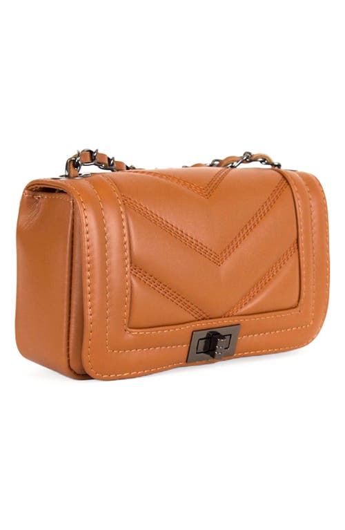 Persaman New York Ariana Quilted Crossbody Bag In Brown