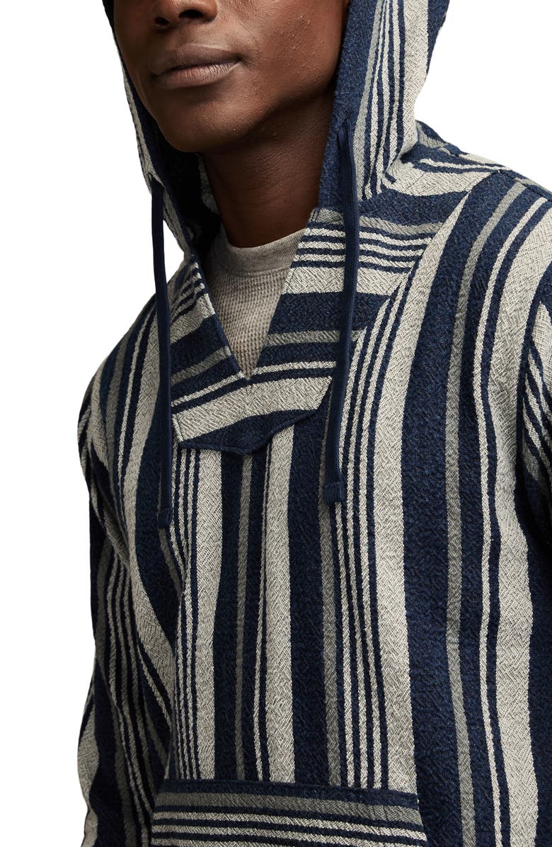 Lucky Brand Baja Stripe Cotton Hoodie, Alternate, color,