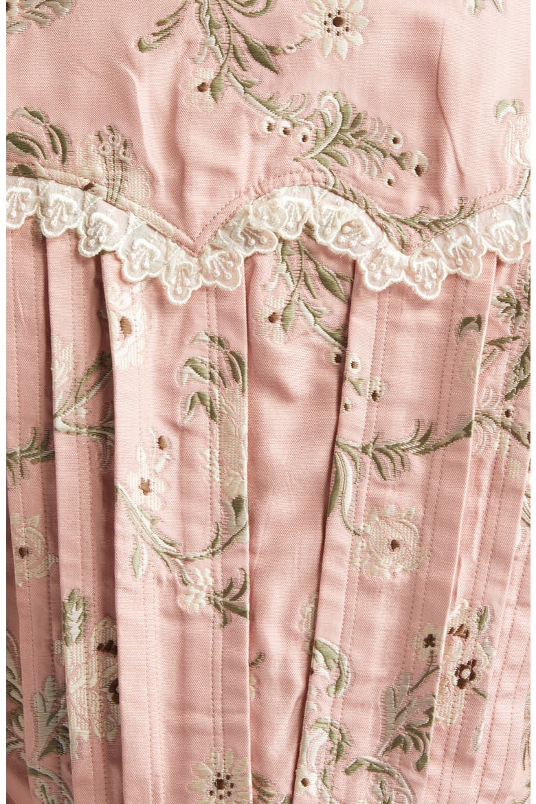 Lace Trim Taffeta Fitted Jacket, Alternate, color, 6L6 TAN ROSE