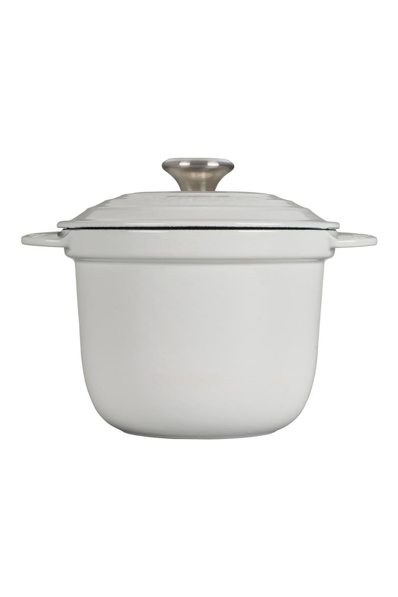 2.25-Quart Cast Iron Rice Pot, Alternate, color, WHITE